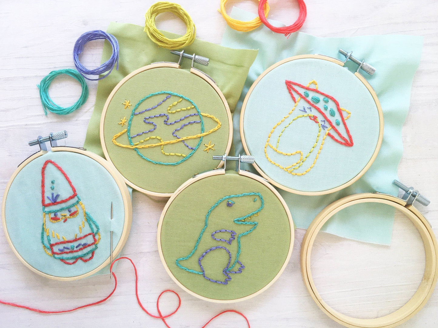 Kid Stitch Kit, Hand Embroidery For Kids, learn to embroider