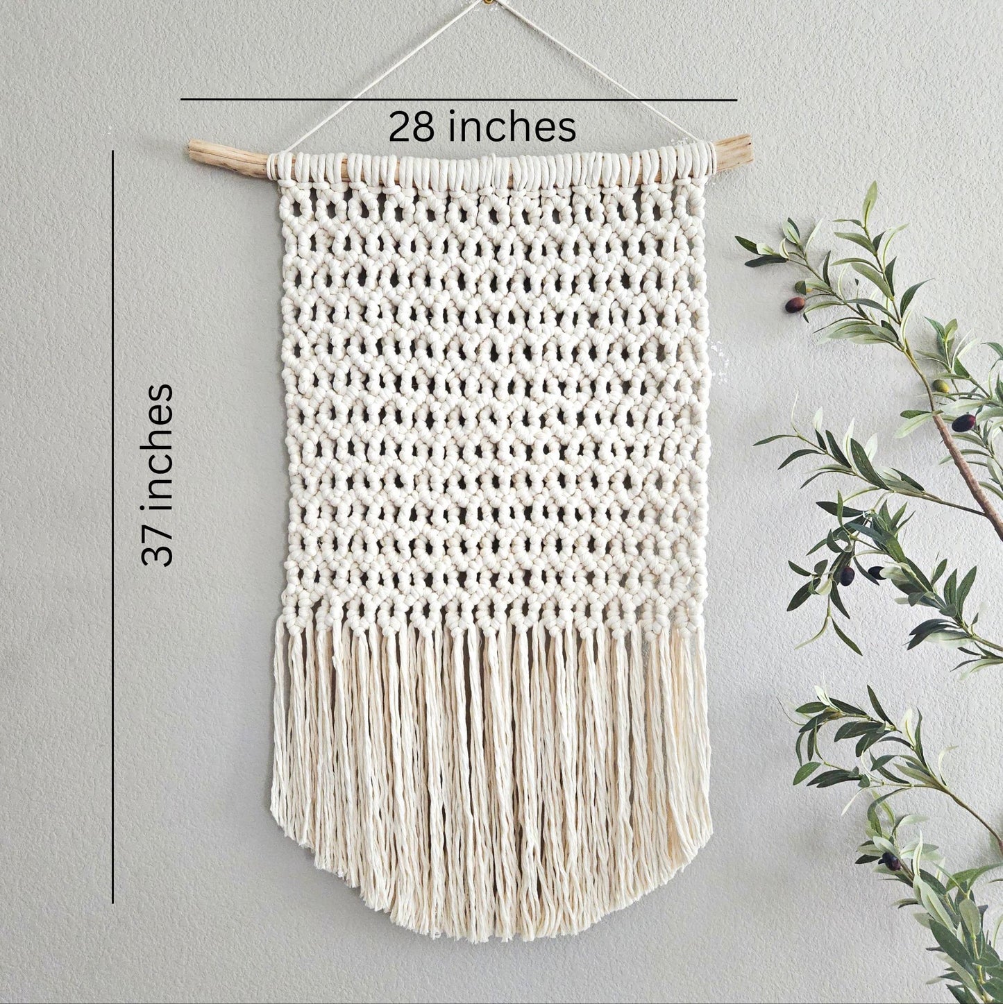 Extra large macrame wall hanging. Ready to ship.