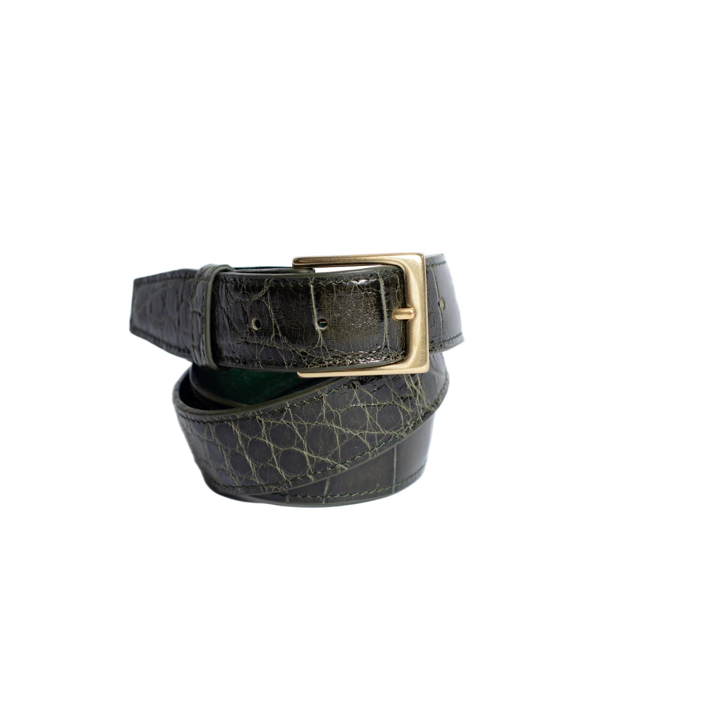 Full Skin Belt, Olive Glazed