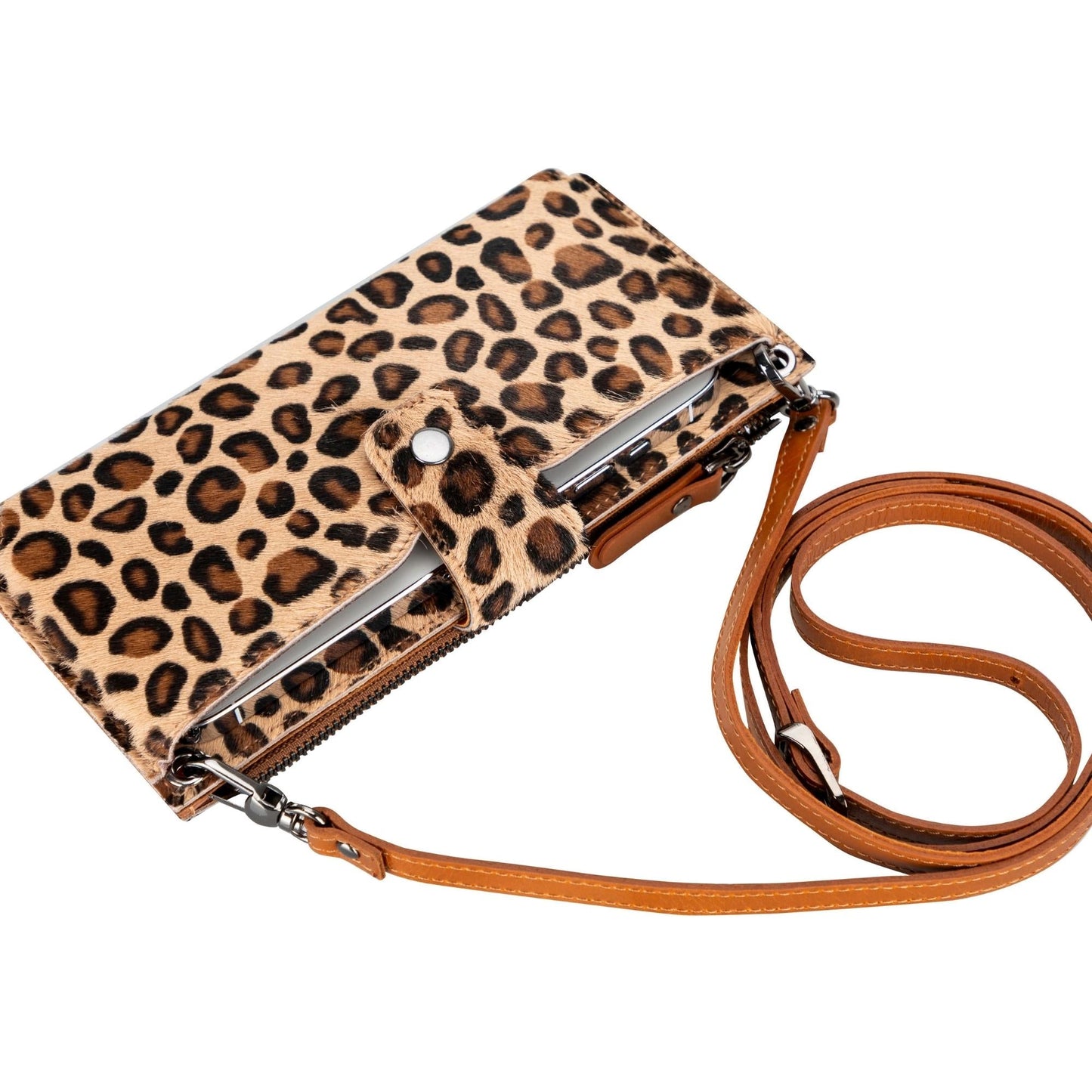 Kaycee Leather Women's Cell Phone Wallet with Strap