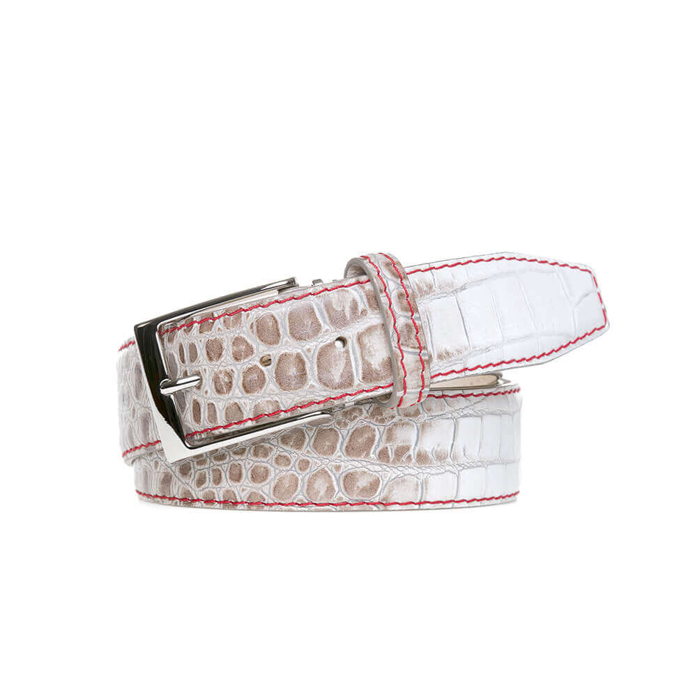 Special Edition Vintage Natural Mock Gator Leather Belt
