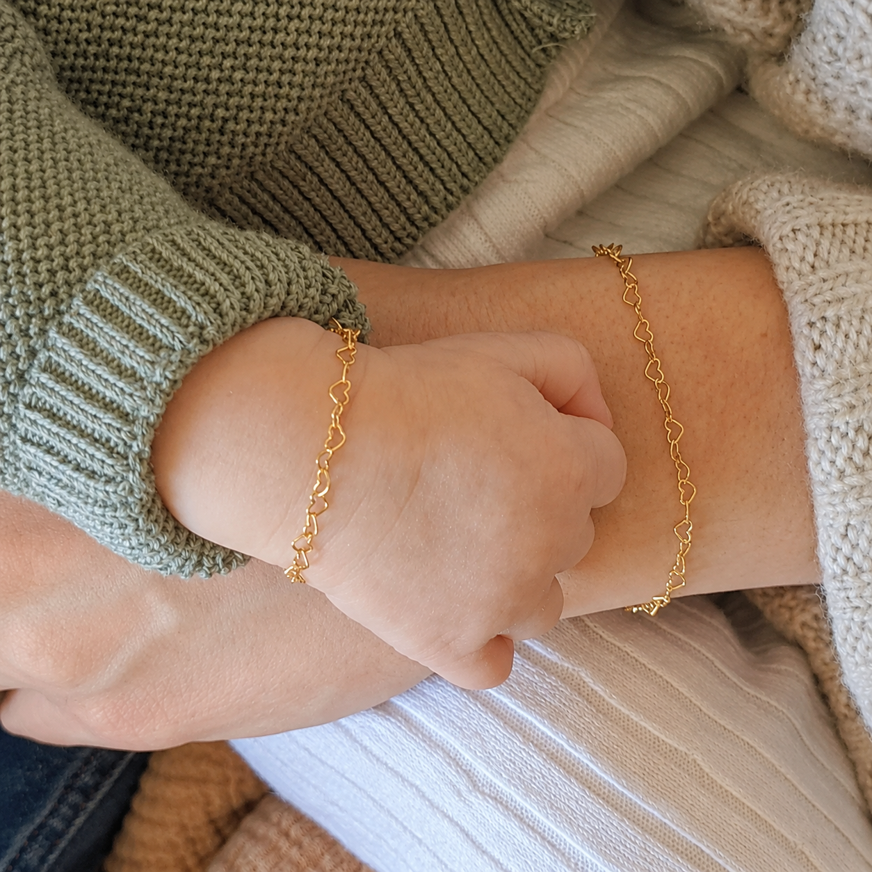 Little Heart Bracelet - Sterling Silver or 14k Gold Fill