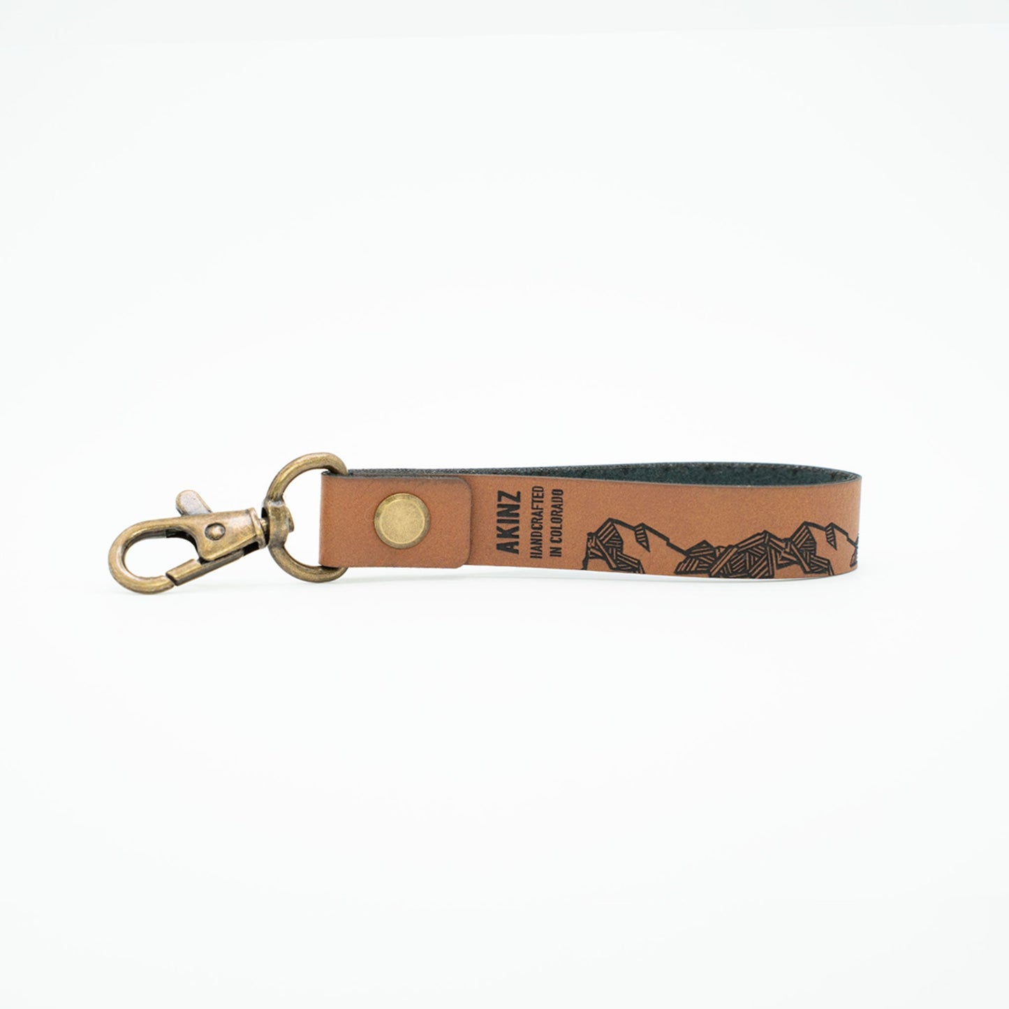 Mountain Faux Leather Keychain
