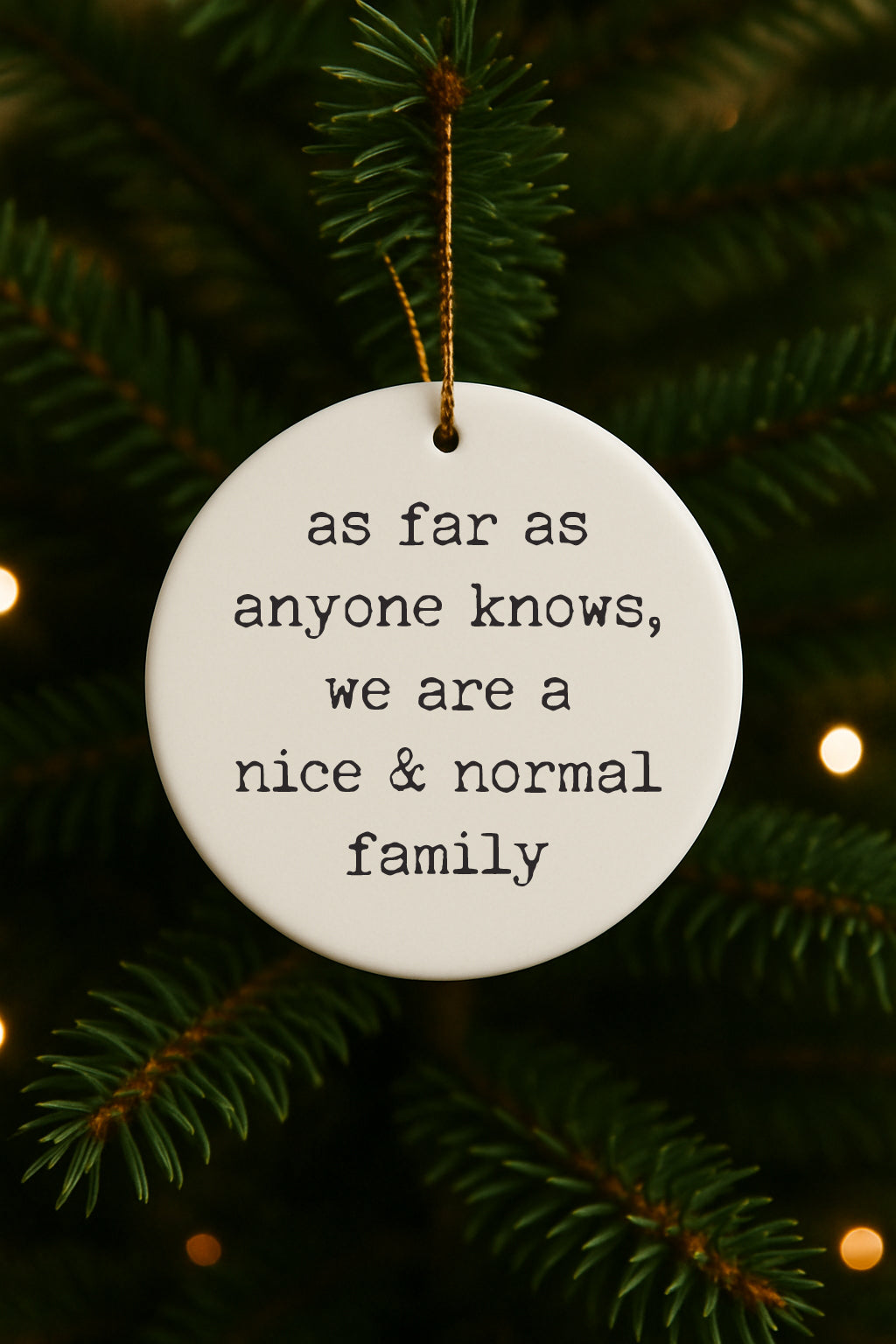 Nice Normal Family Christmas Ornament