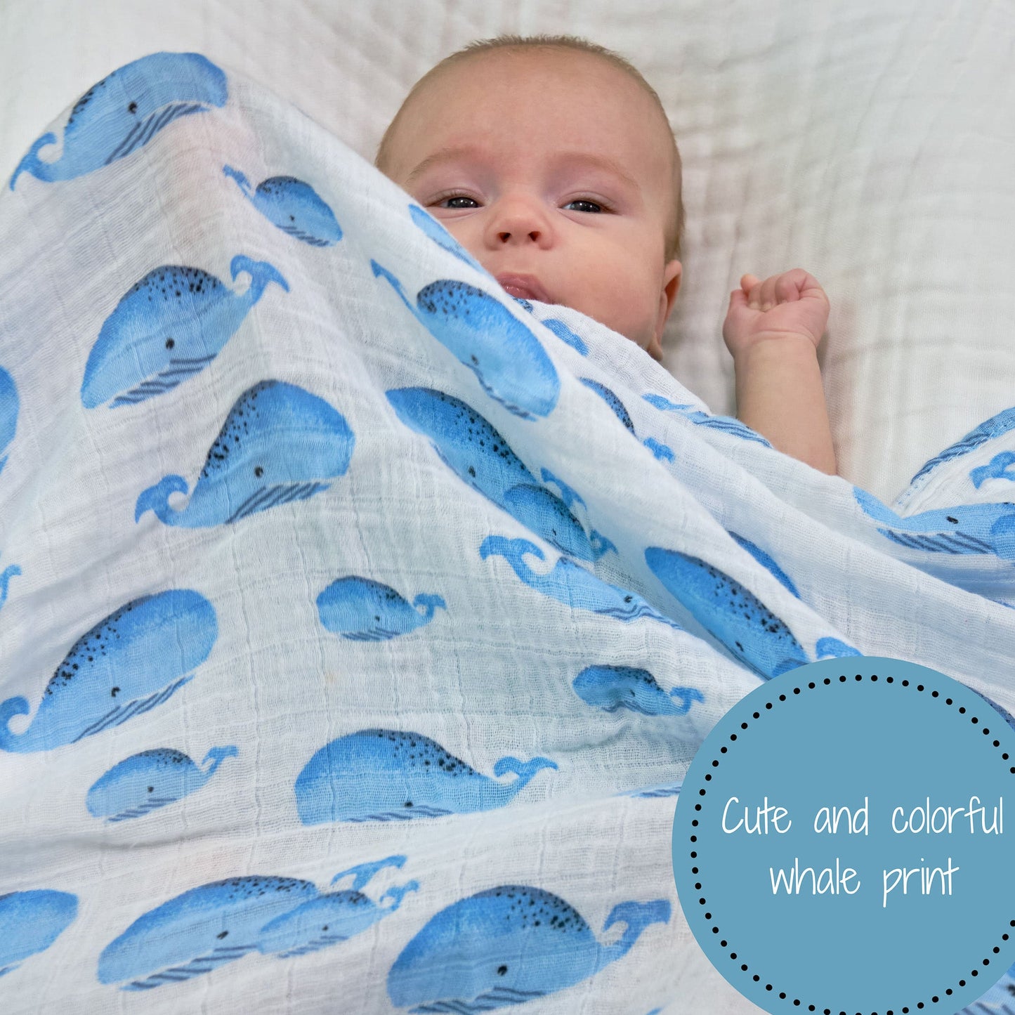 Whale, Whale, Whale Swaddle Blanket