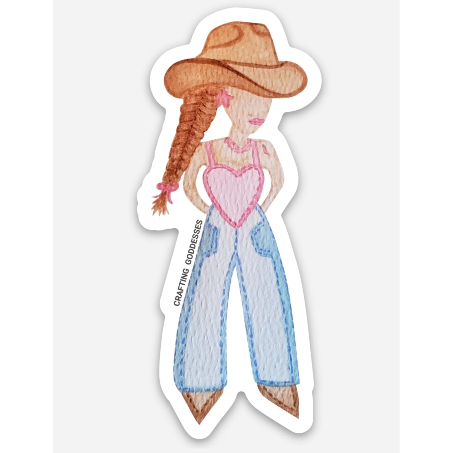 Sticker Exclusive - Cowgirl Original Watercolor Art