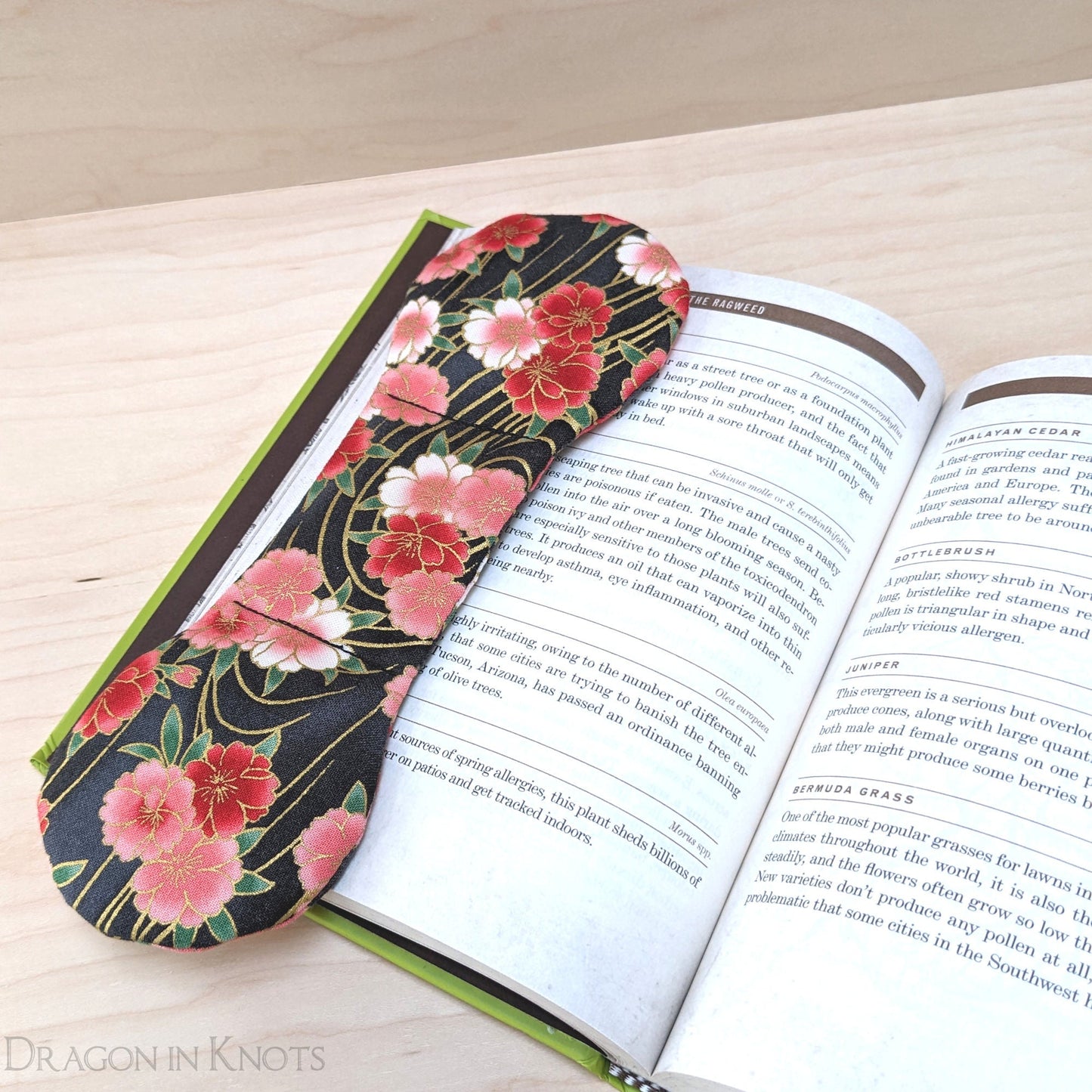 Pink Flowers Book Weight
