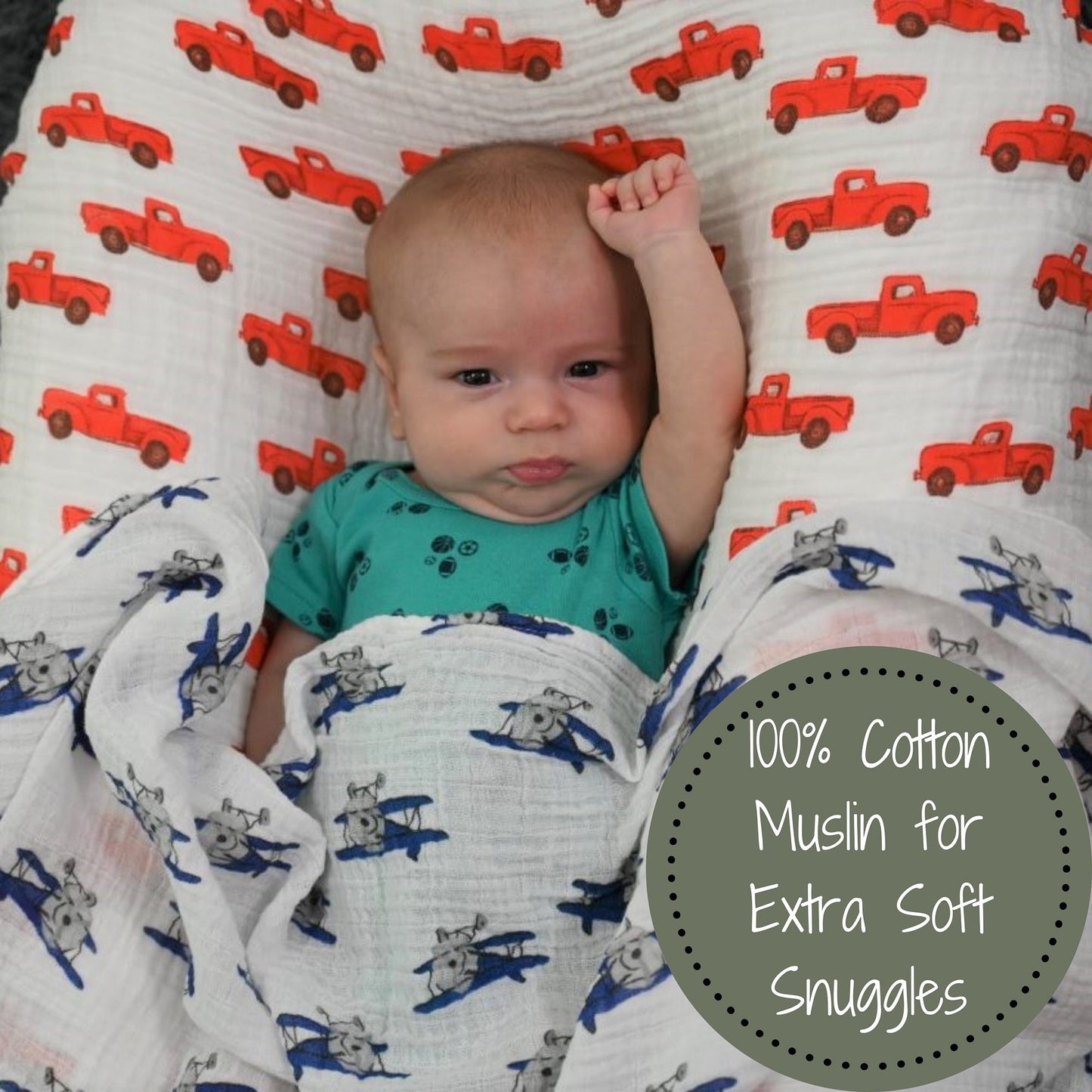 Up, Up, Up and Away Swaddle Blanket