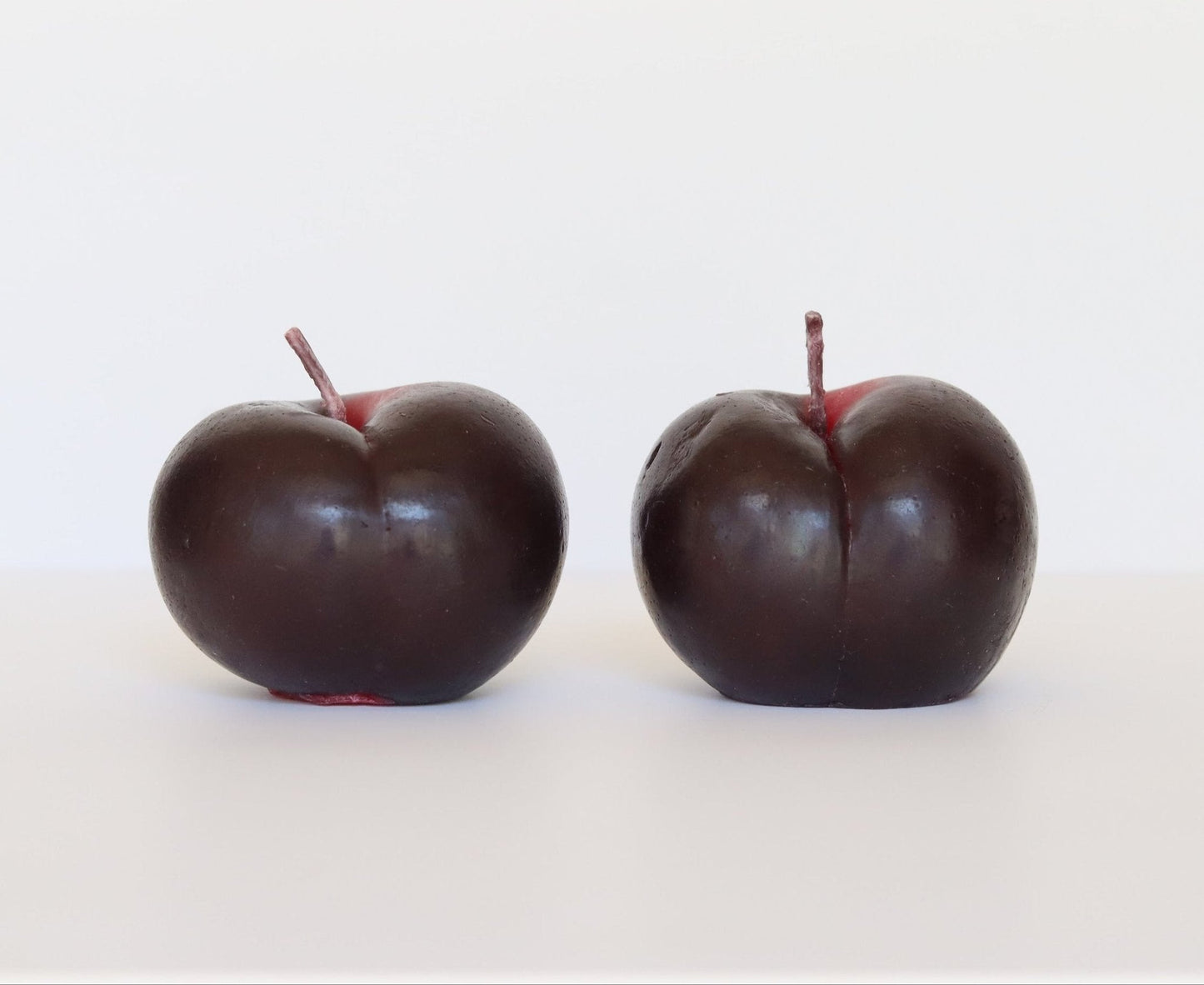 Plum Beeswax Candle Pair