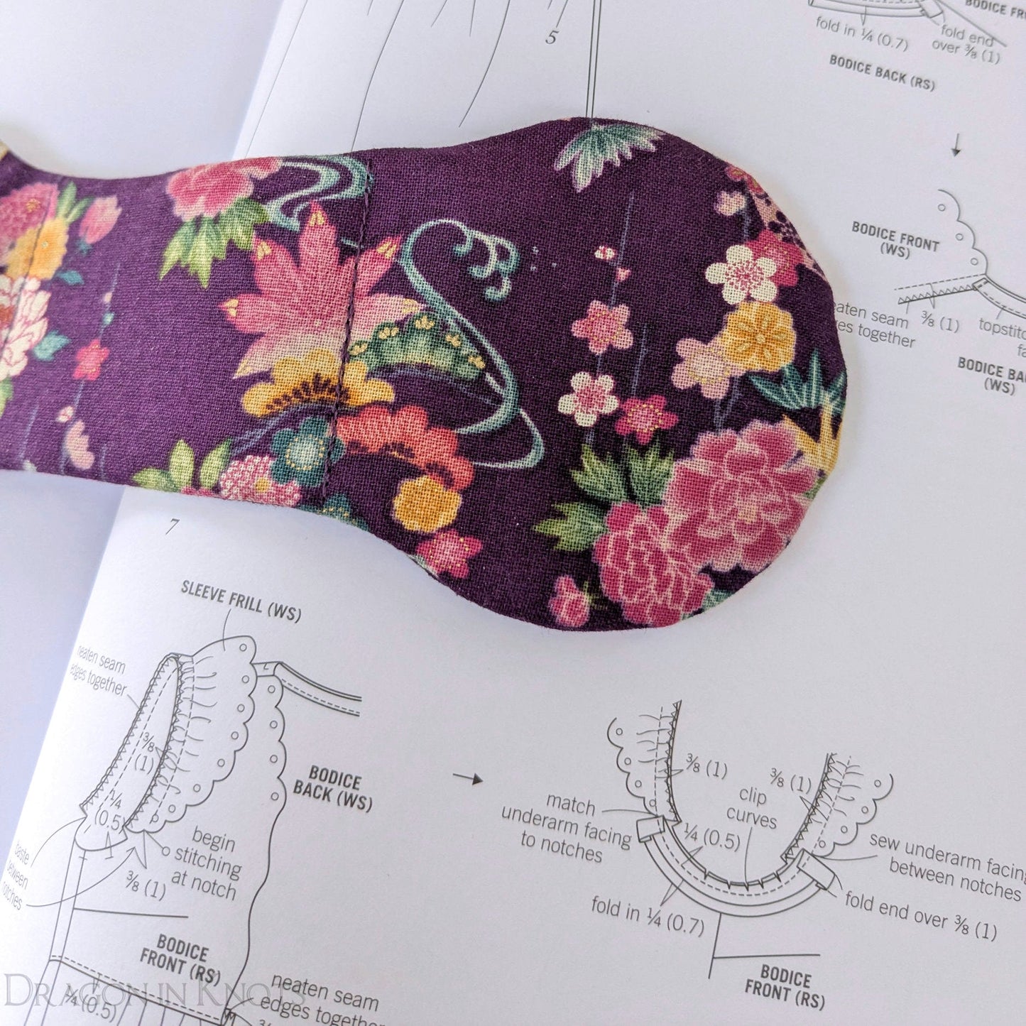 Purple Floral Book Weight
