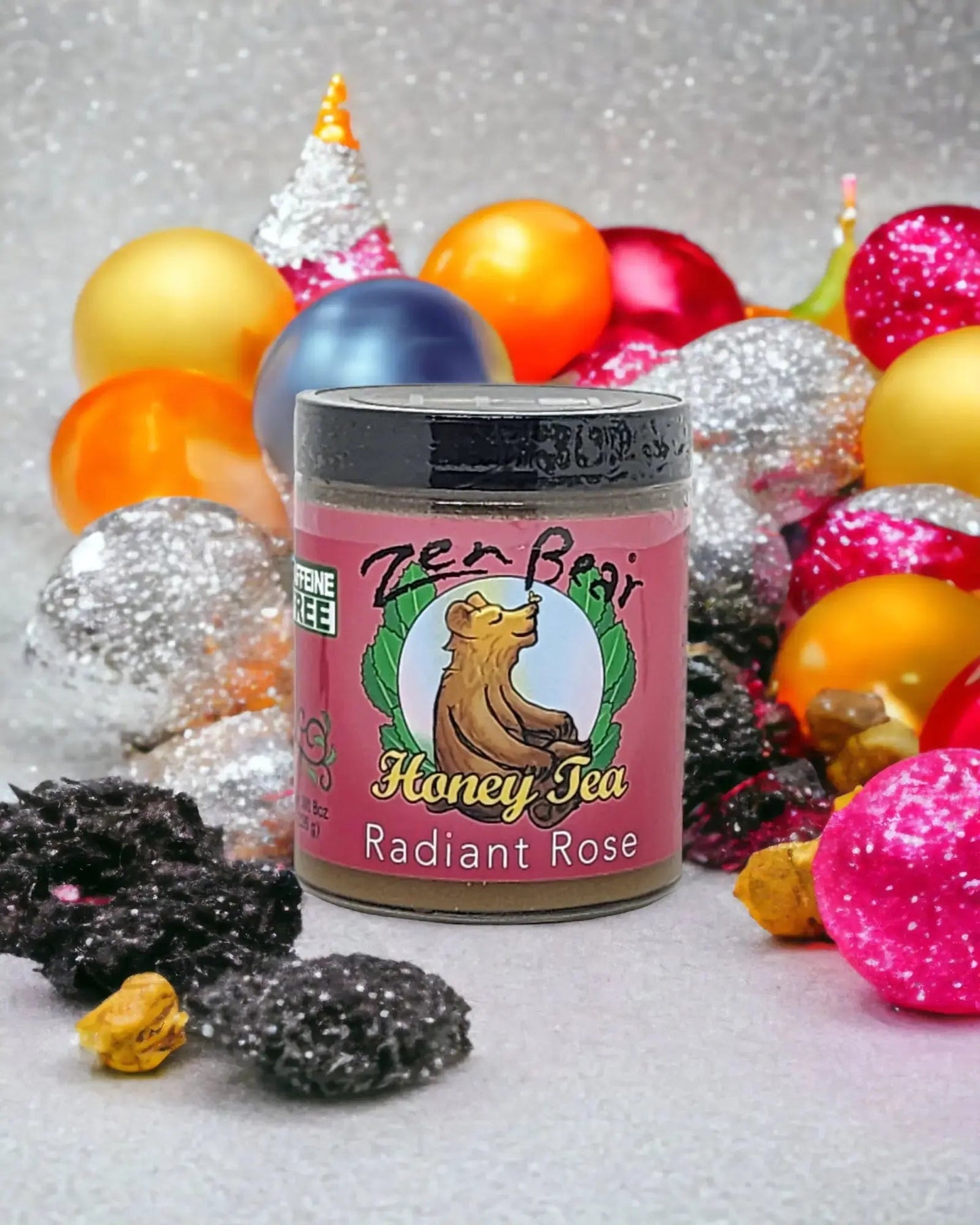 Radiant Rose Honey Tea – Organic Rose Hip & Hibiscus Blend for Glow & Calm (10 oz)