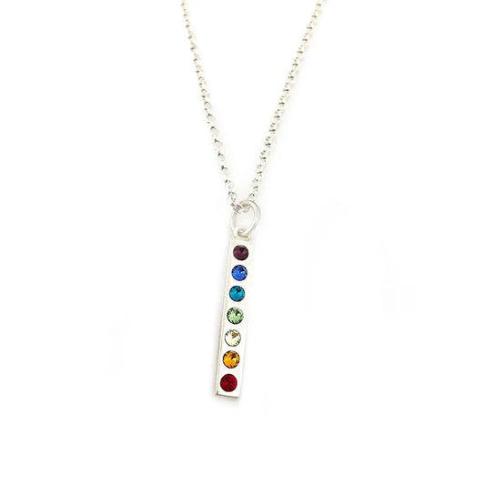 Rainbow Pride 925 Sterling Silver Charm Necklace