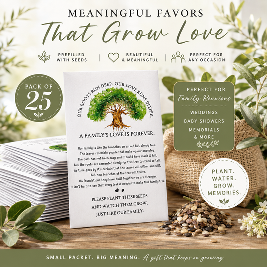 Family Reunion Seed Packet Favors – Set of 25