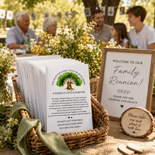 Family Reunion Seed Packet Favors – Set of 25