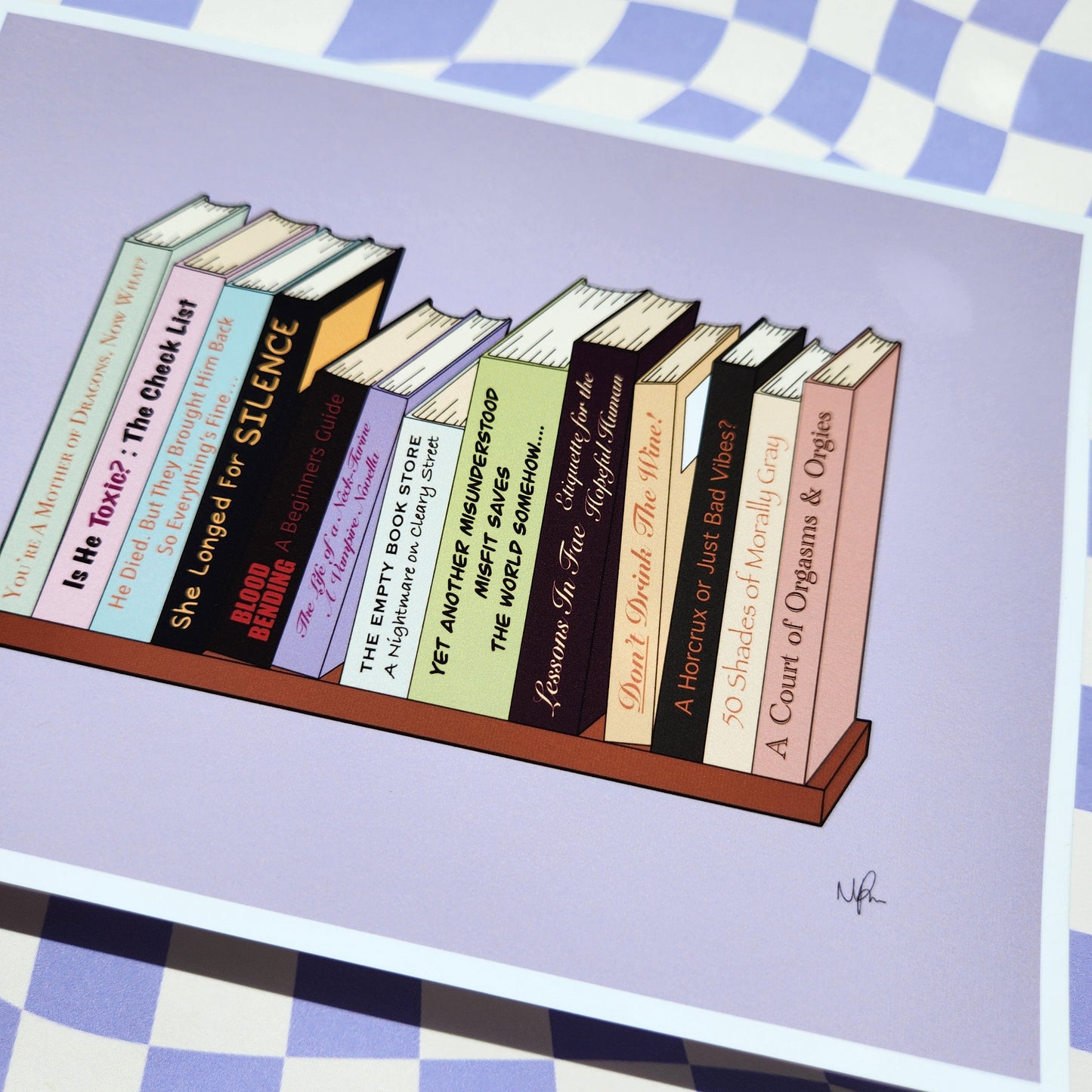 Her Bookshelf Print
