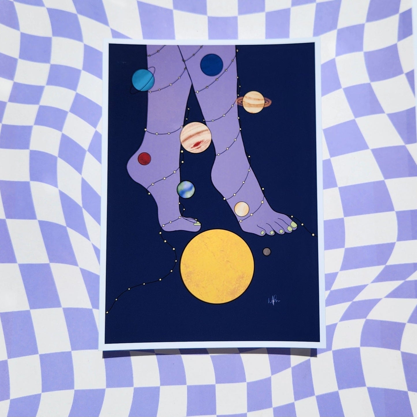 The Galaxy At Her Feet Print