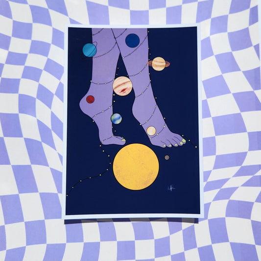 The Galaxy At Her Feet Print