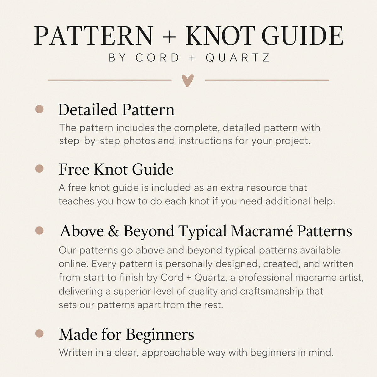 Beginner macrame wall hanging DIY craft kit.
