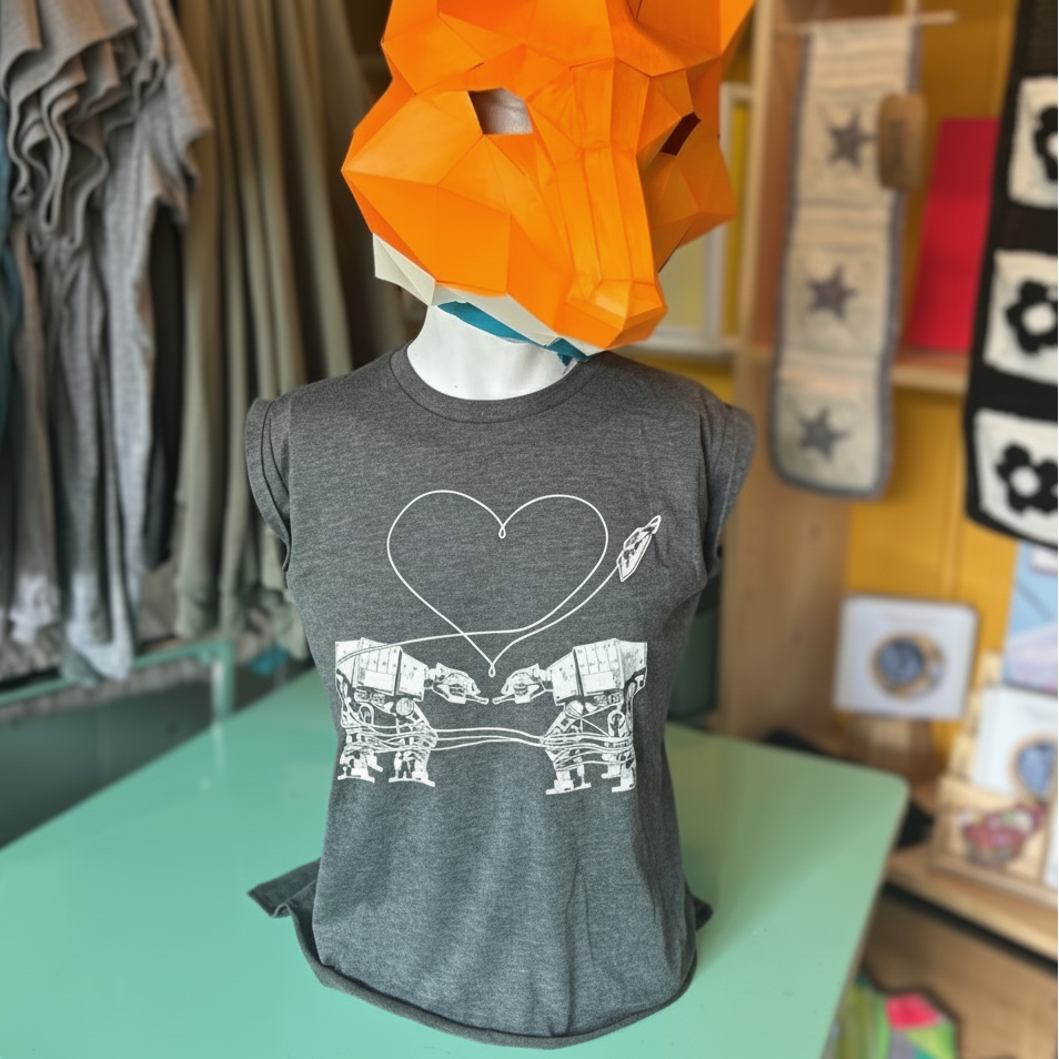 Shirt - Rolled Cuff Muscle Tee - Love AT-AT First Sight