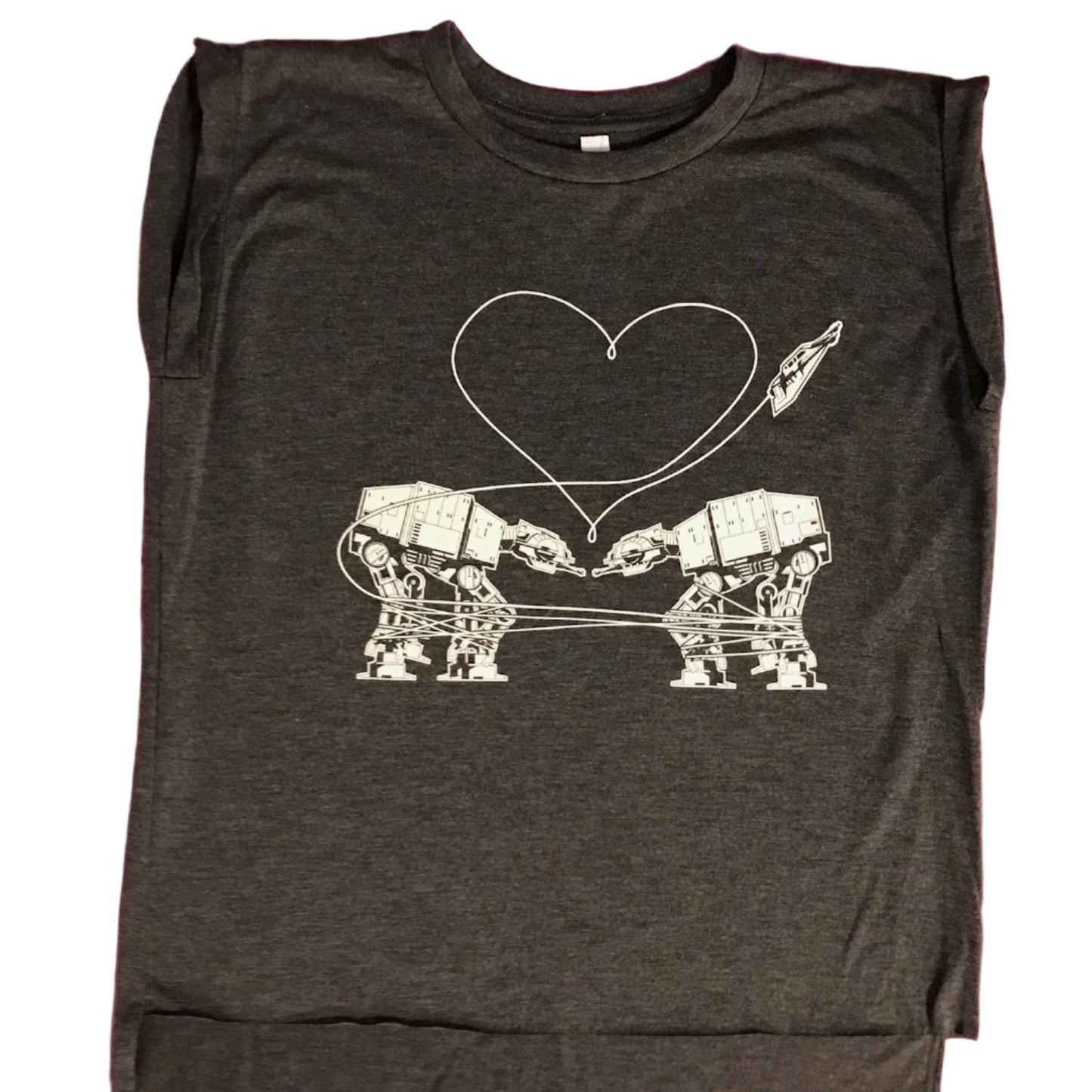 Shirt - Rolled Cuff Muscle Tee - Love AT-AT First Sight