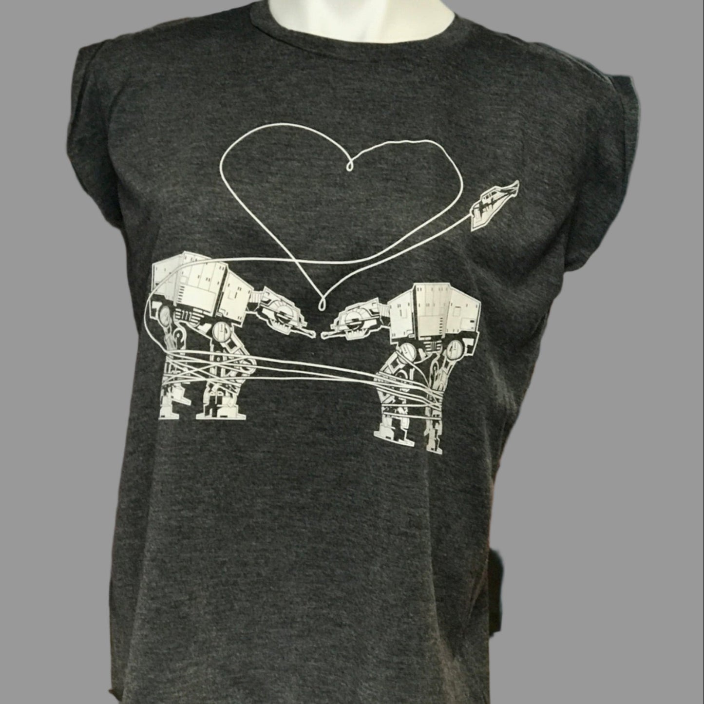 Shirt - Rolled Cuff Muscle Tee - Love AT-AT First Sight