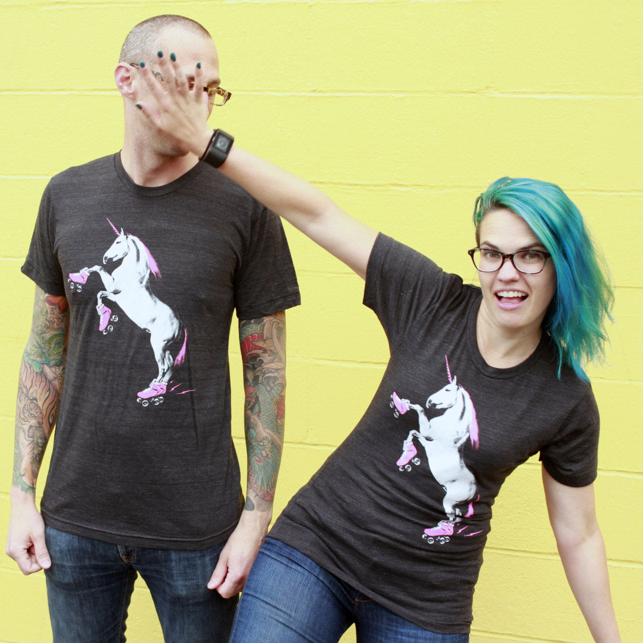 Shirt - Unisex Crew - Roller Skating Unicorn