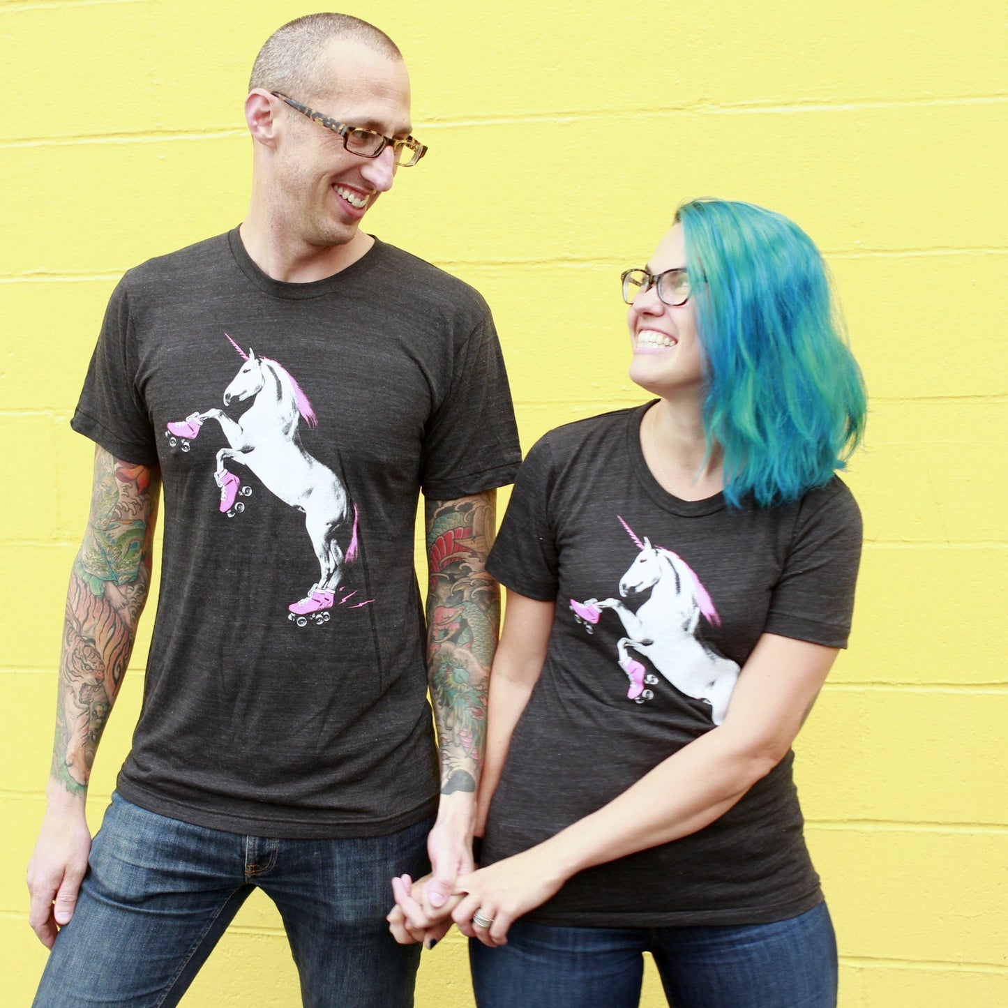 Shirt - Unisex Crew - Roller Skating Unicorn