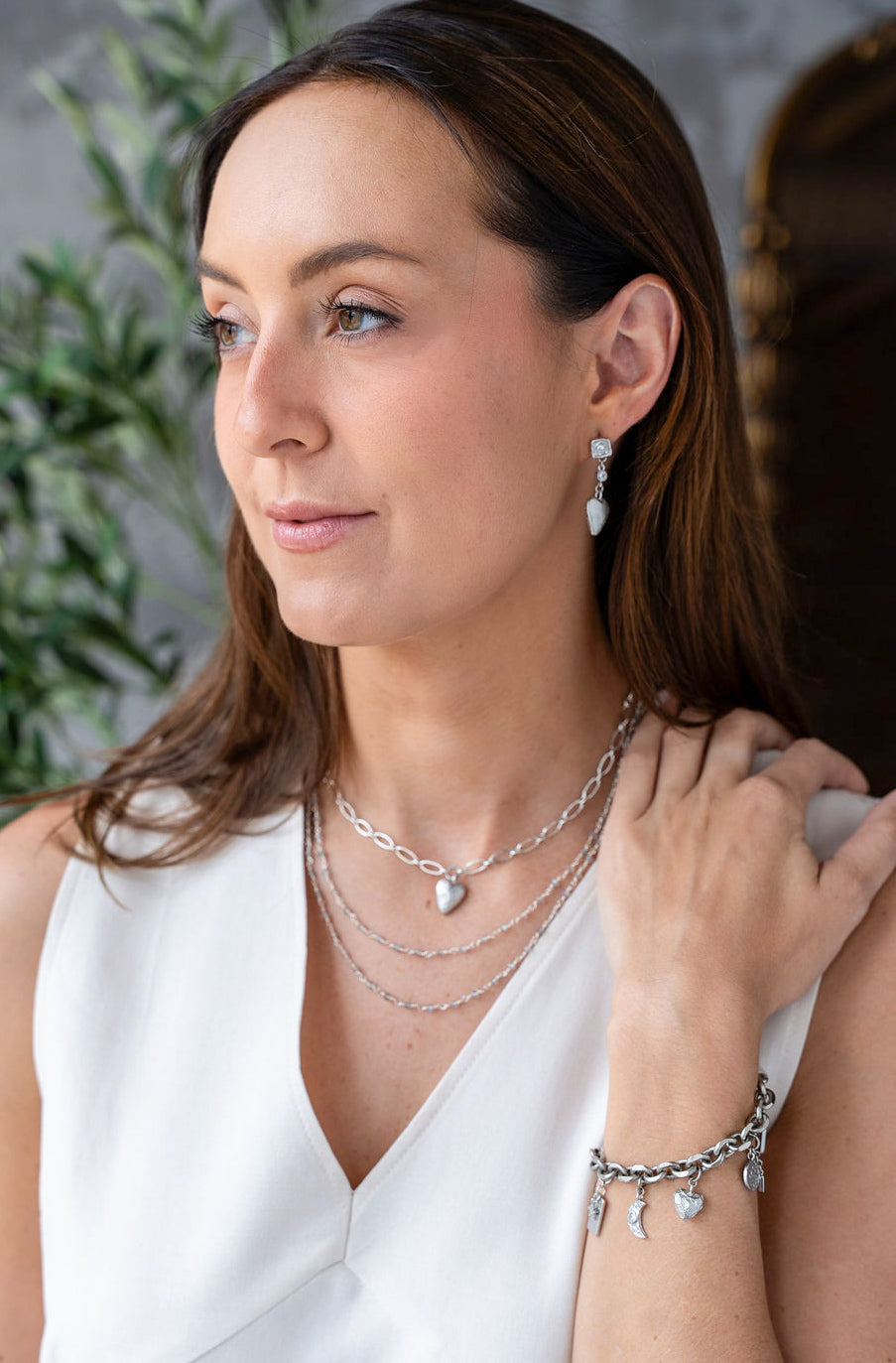 Silver Delicate Heart Necklace