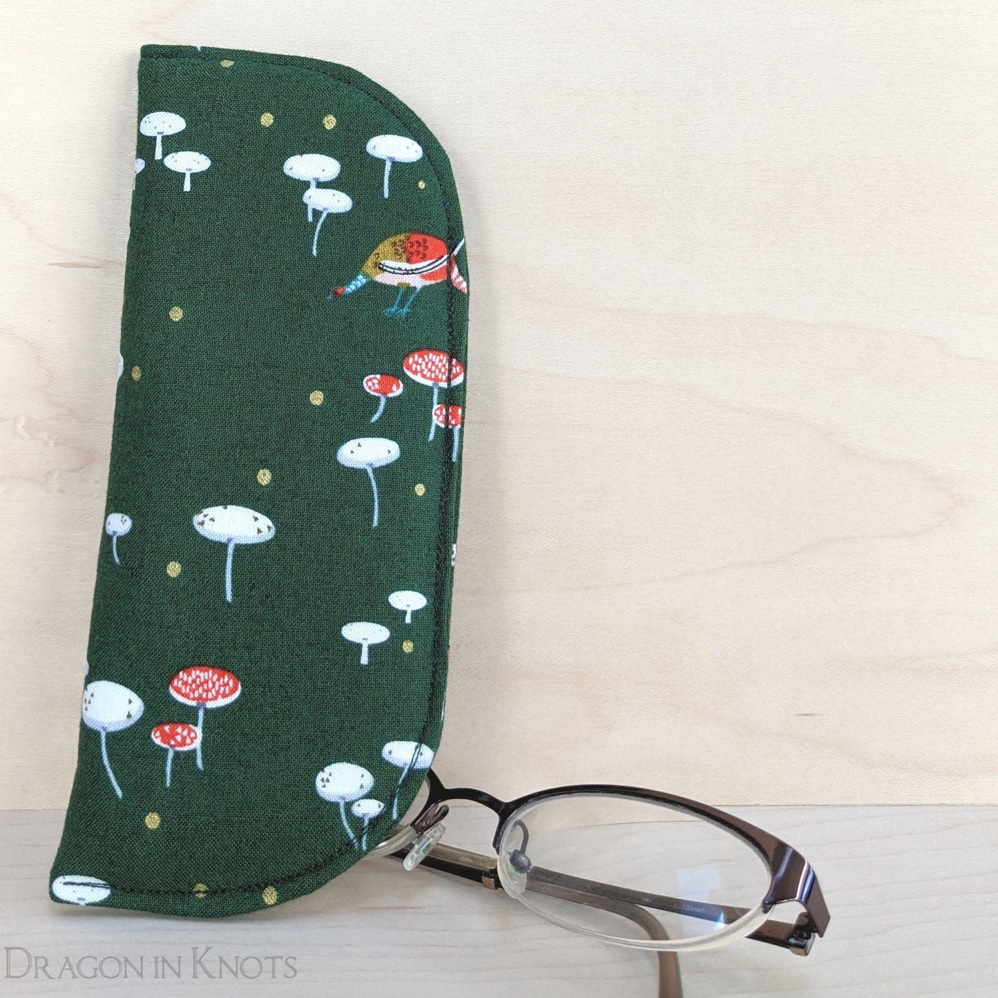 Mushroom and Rabbit Soft Eyeglass Case - S M