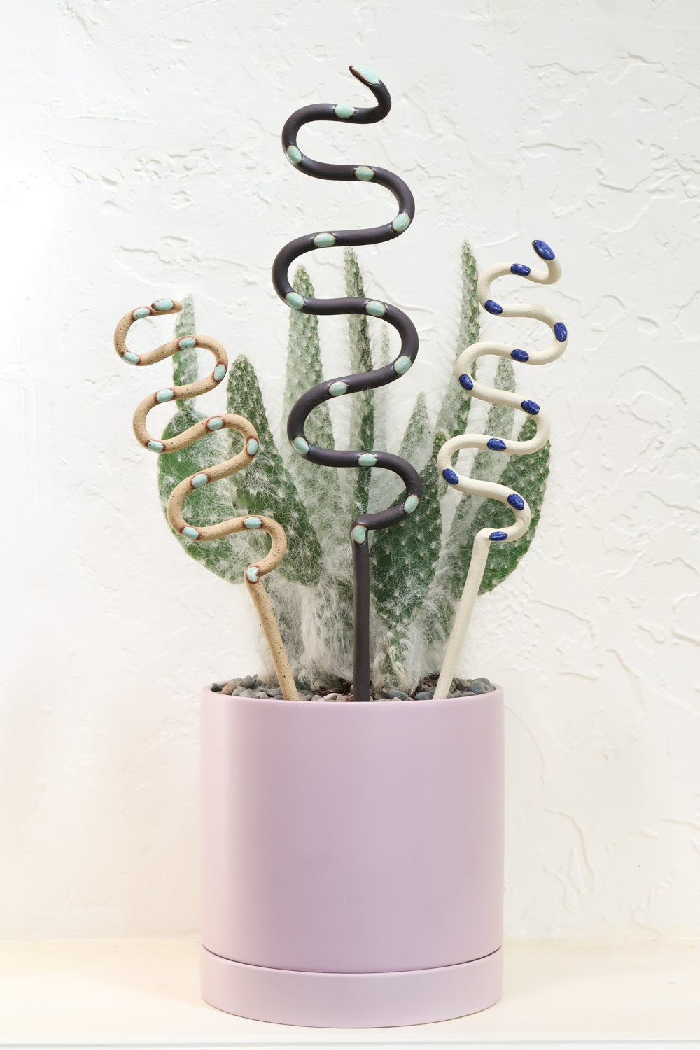 Ceramic Plant Snake Stake