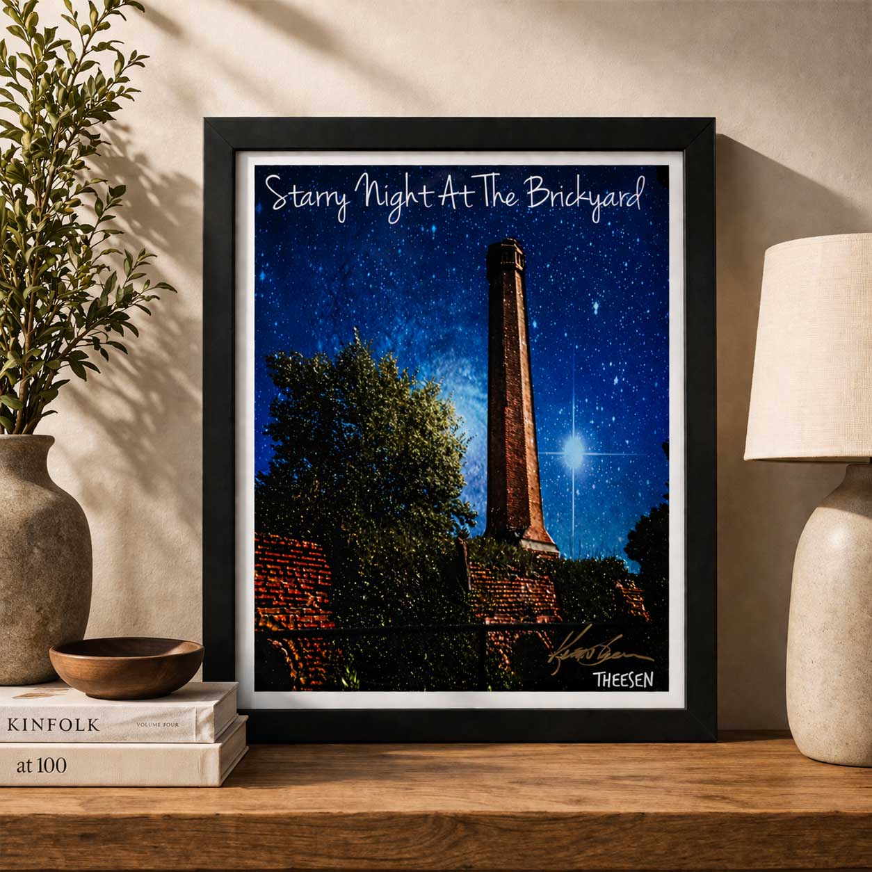 Starry Night At The Brickyard Print By Kent Theesen | 14" x 11" | Tee-Sun Productions