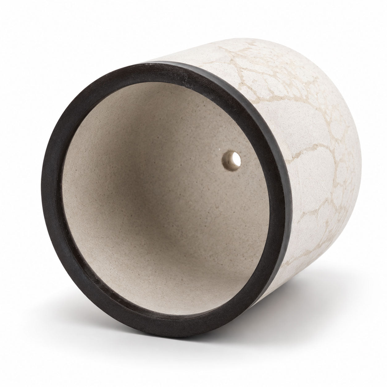 Concrete Gray & Beige Marble Flower Pot | 6" x 6" x 4.75" | Color Crete Creations