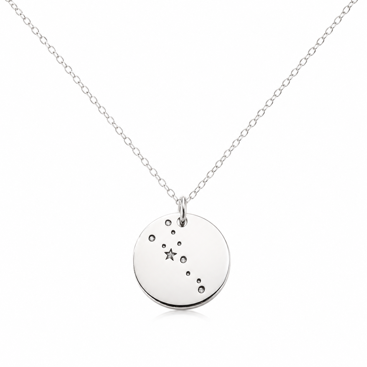 Taurus Zodiac Constellation Sterling Silver Necklace