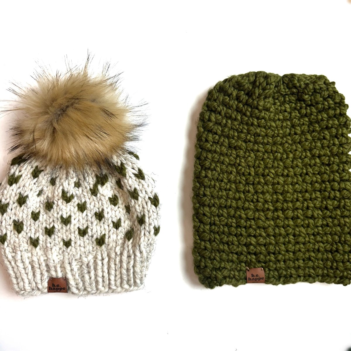 Crochet Simple Slouch Hat | Cilantro Green Slouchy Beanie