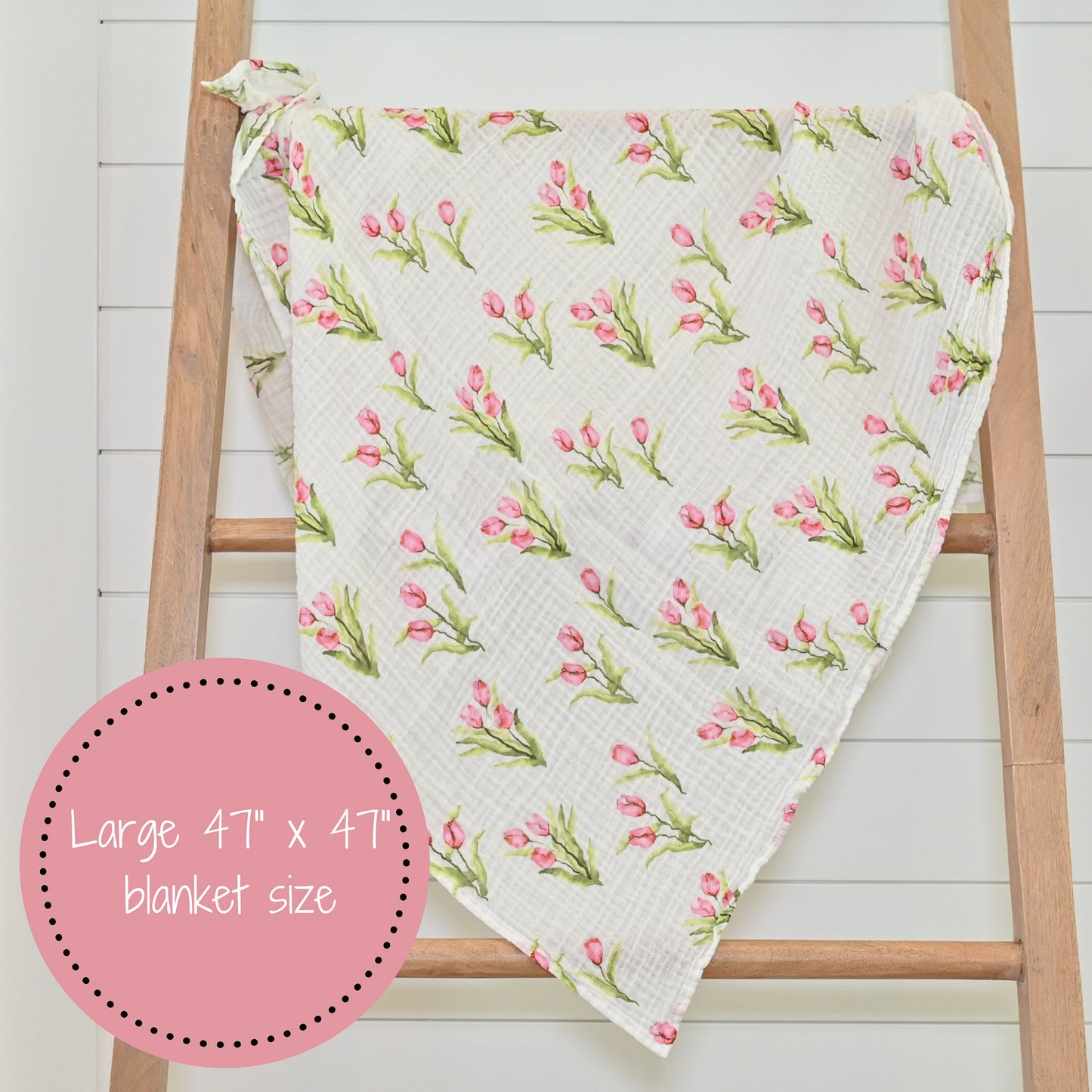 Tulip Garden Swaddle Blanket