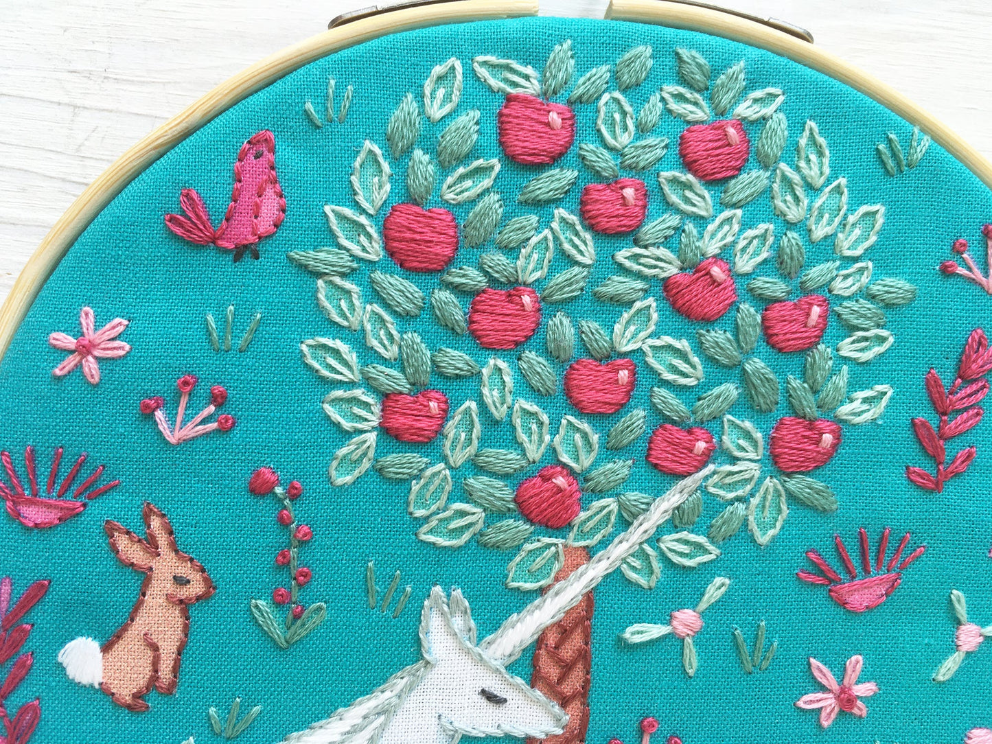 Unicorn Garden Full Kit Hand Embroidery DIY