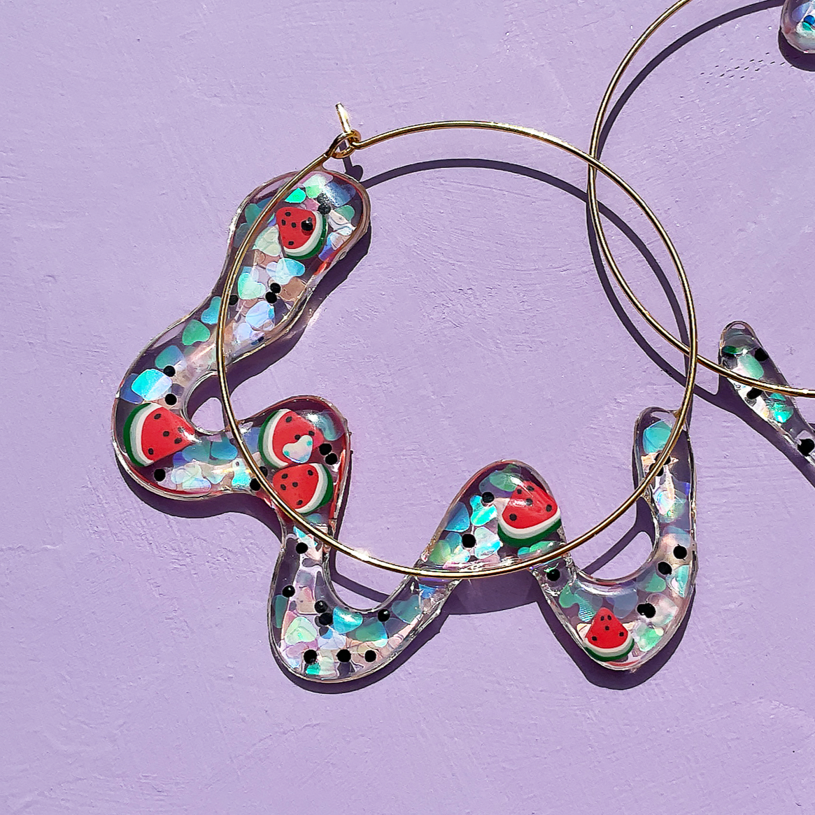 Watermelon Suga Half Squiggle Earrings