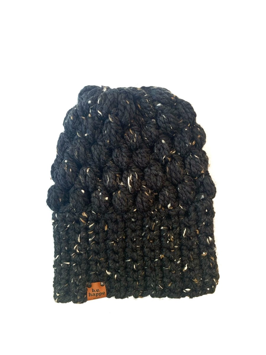 Women's Slouch Hat | Black Speckle Slouchy Beanie