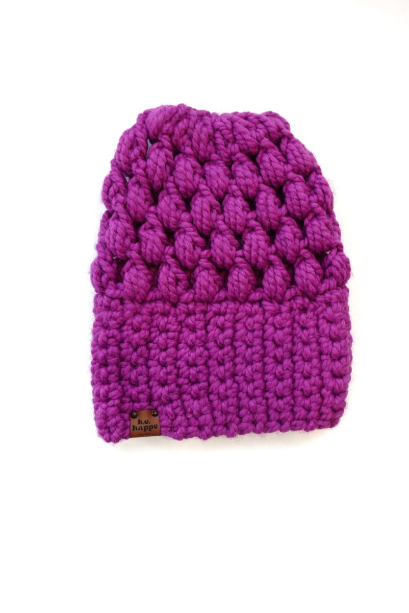 Women's Slouch Hat | Lollipop Purple Slouchy  Beanie